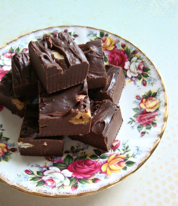  Chocolade fudge met pure chocolade en gecondenseerde melk