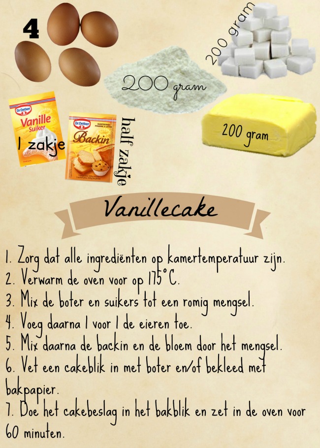 Vanillecake recept