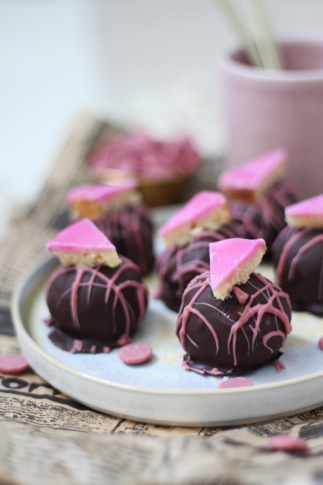roze koek bonbons